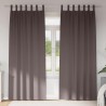 Rideaux occultants avec anneaux 2 pcs Marron foncé 260 x 140 cm 558782558782