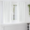Rideaux occultants avec anneaux 2 pcs Blanc lumineux 558791558791