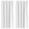 Rideaux occultants avec anneaux 2 pcs Blanc lumineux 558791558791