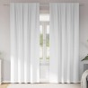 Rideaux occultants avec anneaux 2 pcs Blanc pur 225 x 140 cm 558792558792