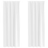 Rideaux occultants avec anneaux 2 pcs Blanc pur 225 x 140 cm 558792558792