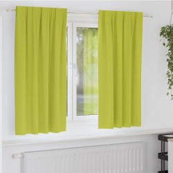 Rideaux occultants avec anneaux 2 pcs Vert 175 x 140 cm 558794558794
