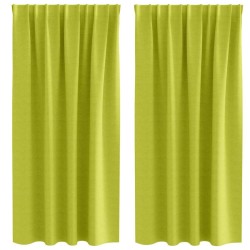Rideaux occultants avec anneaux 2 pcs Vert 175 x 140 cm 558794558794