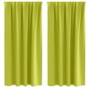 Rideaux occultants avec anneaux 2 pcs Vert 175 x 140 cm 558794558794