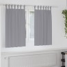 Rideaux occultants avec anneaux 2 pcs Gris clair 140 x 140 cm 558795558795