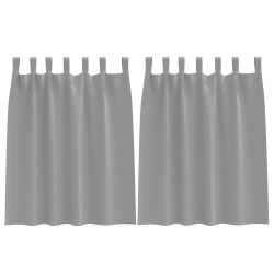Rideaux occultants avec anneaux 2 pcs Gris clair 140 x 140 cm 558795558795