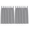 Rideaux occultants avec anneaux 2 pcs Gris clair 140 x 140 cm 558795558795