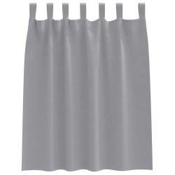 Rideaux occultants avec anneaux 2 pcs Gris clair 140 x 140 cm 558795558795
