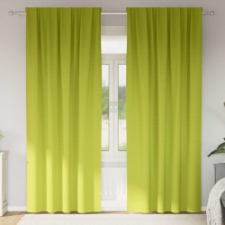 Rideaux occultants avec anneaux 2 pcs Vert 225 x 140 cm 558796558796