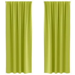 Rideaux occultants avec anneaux 2 pcs Vert 225 x 140 cm 558796558796