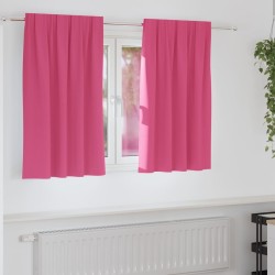 Rideaux occultants avec anneaux 2 pcs Rose vif 140 x 140 cm 558799558799