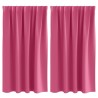 Rideaux occultants avec anneaux 2 pcs Rose vif 140 x 140 cm 558799558799