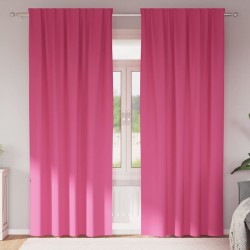 Rideaux occultants avec anneaux 2 pcs Rose vif 225 x 140 cm 558800558800