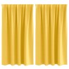 Rideaux occultants avec anneaux 2 pcs Jaune moutarde 558801558801