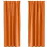 Rideaux occultants avec anneaux 2 pcs Orange vif 260 x 140 cm 558802558802