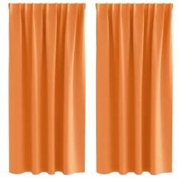 Rideaux occultants avec anneaux 2 pcs Orange 175 x 140 cm 558803558803