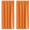 Rideaux occultants avec anneaux 2 pcs Orange 175 x 140 cm 558803558803