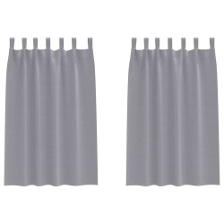Rideaux occultants avec anneaux 2 pcs Gris clair 175 x 140 cm 558804558804