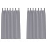 Rideaux occultants avec anneaux 2 pcs Gris clair 175 x 140 cm 558804558804