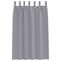 Rideaux occultants avec anneaux 2 pcs Gris clair 175 x 140 cm 558804558804