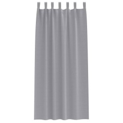 Rideaux occultants avec anneaux 2 pcs Gris clair 225 x 140 cm 558805558805