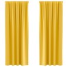 Rideaux occultants avec anneaux 2 pcs Jaune moutarde 558811558811