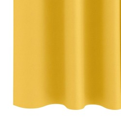 Rideaux occultants avec anneaux 2 pcs Jaune moutarde 558811558811