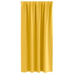 Rideaux occultants avec anneaux 2 pcs Jaune moutarde 558812558812