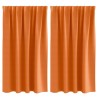 Rideaux occultants avec anneaux 2 pcs Orange vif 140 x 140 cm 558813558813