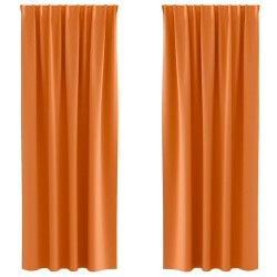Rideaux occultants avec anneaux 2 pcs Orange vif 225 x 140 cm 558814558814