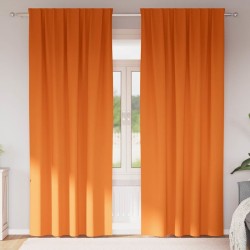Rideaux occultants avec anneaux 2 pcs Orange vif 245 x 140 cm 558815558815
