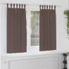 Rideaux occultants avec anneaux 2 pcs Marron foncé 175 x 140 cm 558817558817