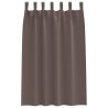 Rideaux occultants avec anneaux 2 pcs Marron foncé 175 x 140 cm 558817558817