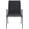 Chaises empilables de jardin lot de 2 Acier et textilène Noir 558820558820