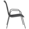 Chaises empilables de jardin lot de 2 Acier et textilène Noir 558820558820