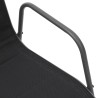 Chaises empilables de jardin lot de 2 Acier et textilène Noir 558820558820