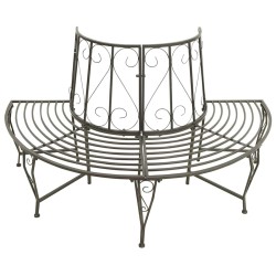 Banc d'arbre de jardin Demi-rond 160 cm Acier 558823558823