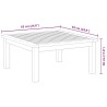 Table de salon de jardin 63x63x30 cm Bois solide d'acacia 558833558833