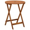 Table de jardin pliable Ø60x75 cm Bois d'eucalyptus solide 558836558836