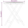 Table de jardin pliable Ø60x75 cm Bois d'eucalyptus solide 558836558836