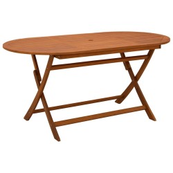 Table pliable de jardin 160x85x75 cm Bois d'eucalyptus massif 558837558837