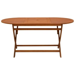 Table pliable de jardin 160x85x75 cm Bois d'eucalyptus massif 558837558837