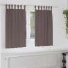 Rideaux occultants avec anneaux 2 pcs Marron foncé 140 x 140 cm 558847558847