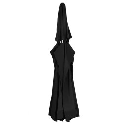 Tissu de remplacement pour parasol d'extérieur Noir 610 cm 558849558849