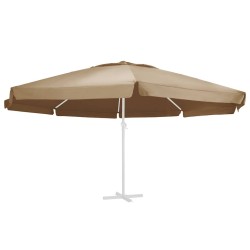 Tissu de remplacement pour parasol d'extérieur Taupe 610 cm 558852558852