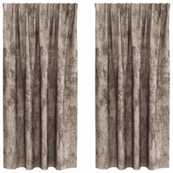 Rideaux en velours 2 pcs Cappuccino 175 x 140 cm Velours 558853558853