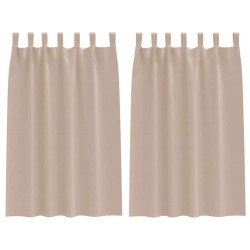 Rideaux occultants avec anneaux 2 pcs Taupe 175 x 140 cm 558856558856