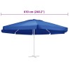 Tissu de remplacement pour parasol d'extérieur Bleu azuré 610cm 558860558860