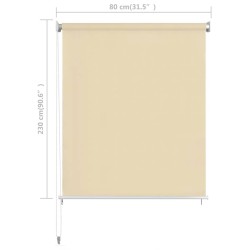 Store roulant d'extérieur Crème 80x230 cm PEHD 558864558864