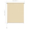 Store roulant d'extérieur Crème 80x230 cm PEHD 558864558864